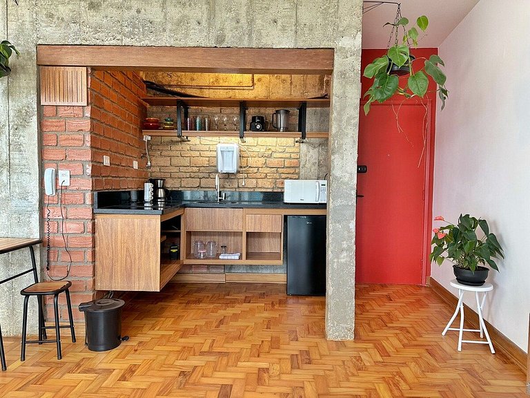 Studio espaçoso com conforto e estilo @Copan c/ Ar