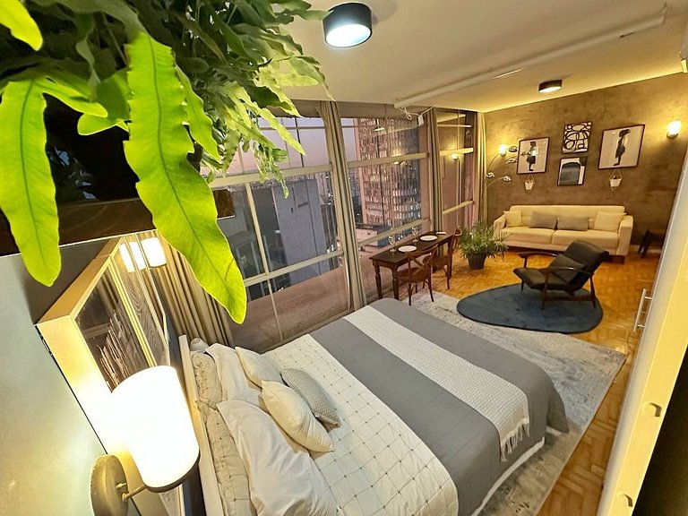 Cinema com vista de cartão postal no Copan - c/ar