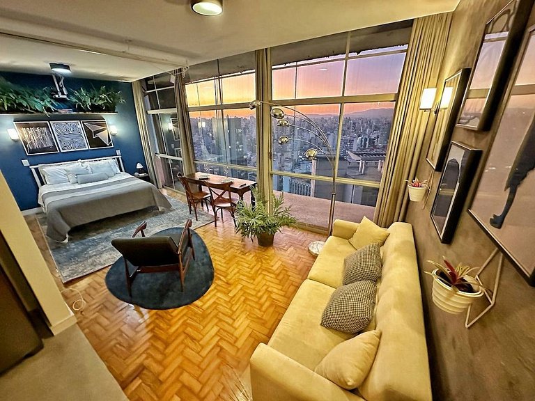 Cinema com vista de cartão postal no Copan - c/ar