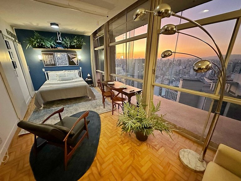 Cinema com vista de cartão postal no Copan - c/ar