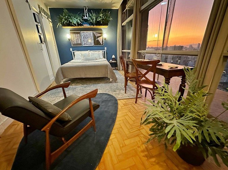 Cinema com vista de cartão postal no Copan - c/ar