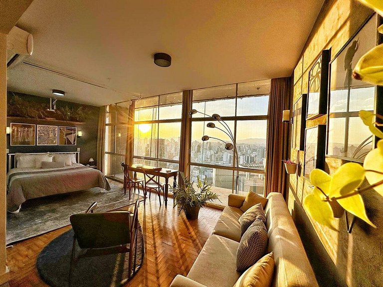 Cinema com vista de cartão postal no Copan - c/ar