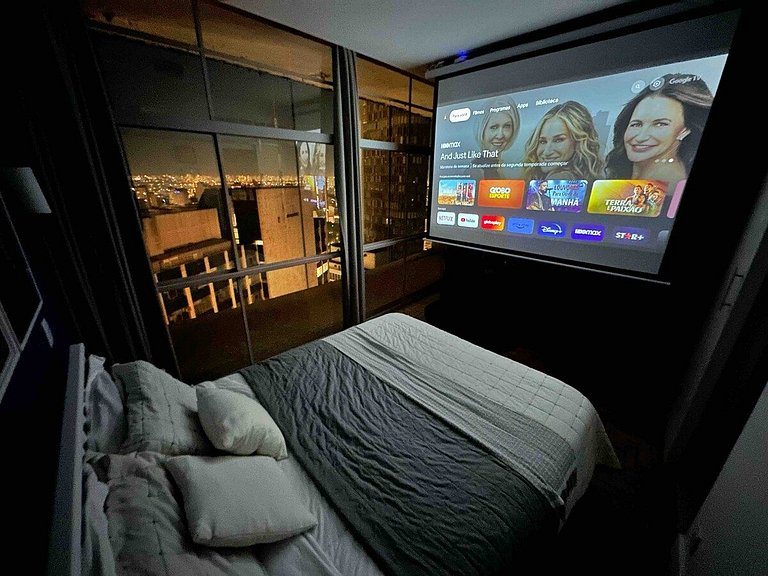 Cinema com vista de cartão postal no Copan - c/ar