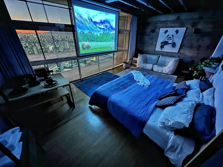 Por do Sol @ Copan - 27º Andar com Ar e Cama Queen