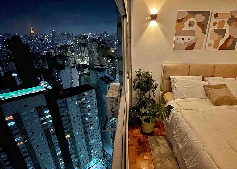 Amanhecer no 27º andar do Copan + Cama Queen