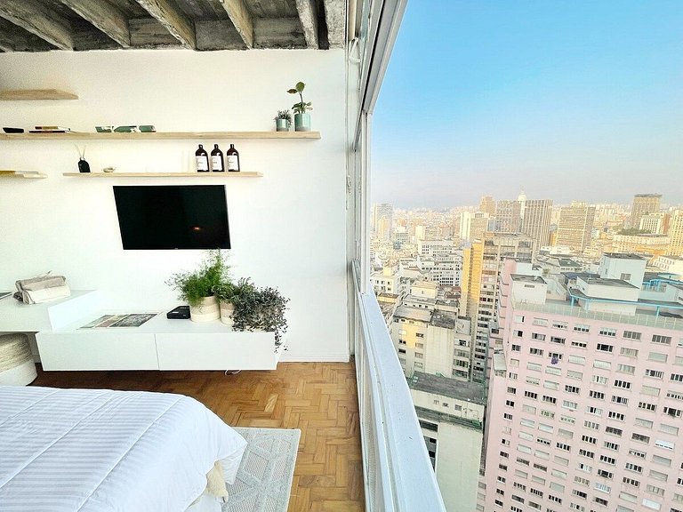 Amanhecer no 27º andar do Copan + Cama Queen