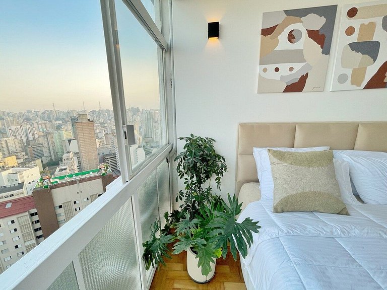 Amanhecer no 27º andar do Copan + Cama Queen