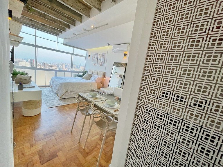 Amanhecer no 27º andar do Copan + Cama Queen