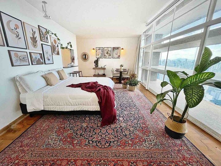 Vista pra serra com telão, banheira e ar @ Copan