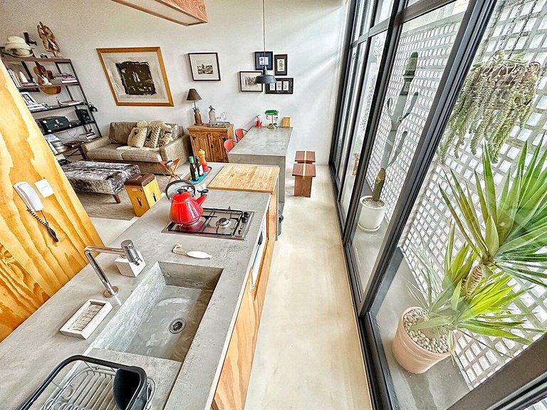 Studio moderno c/ Cobogós @Copan