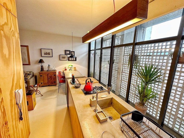 Studio moderno c/ Cobogós @Copan