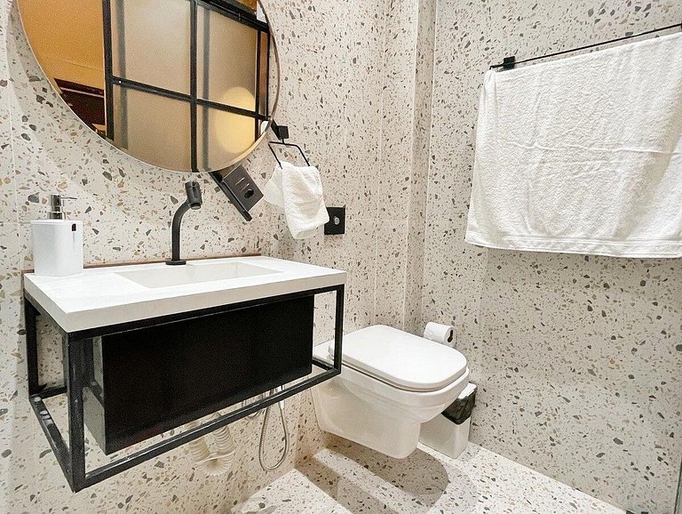 Studio moderno com por do sol no 27ª do Copan