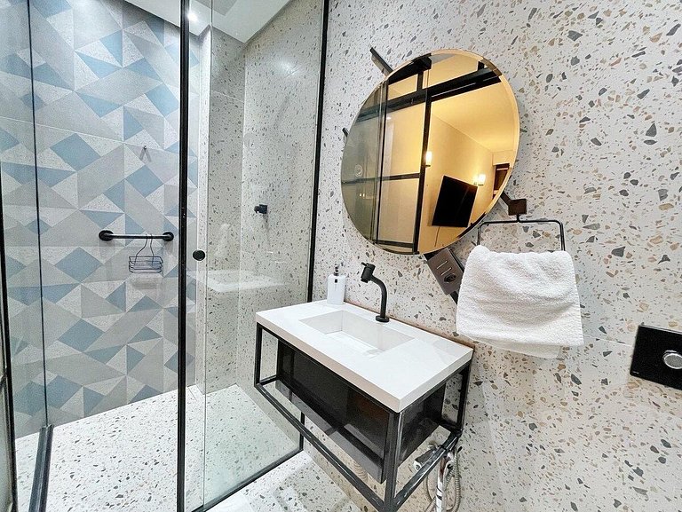 Studio moderno com por do sol no 27ª do Copan