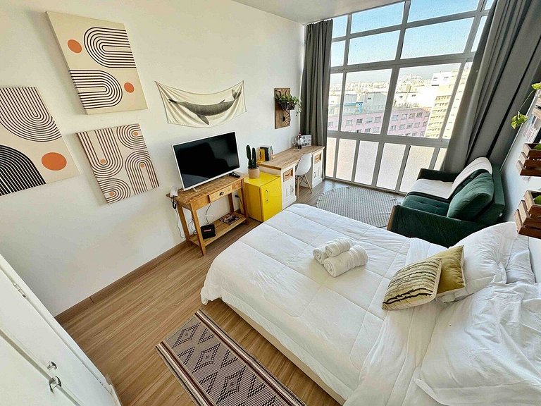 Studio com Vista (23º) @ Copan. Ar condicionado