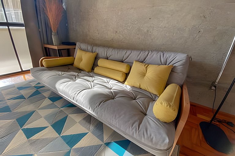 Loft com estilo industrial no Copan - Com ar