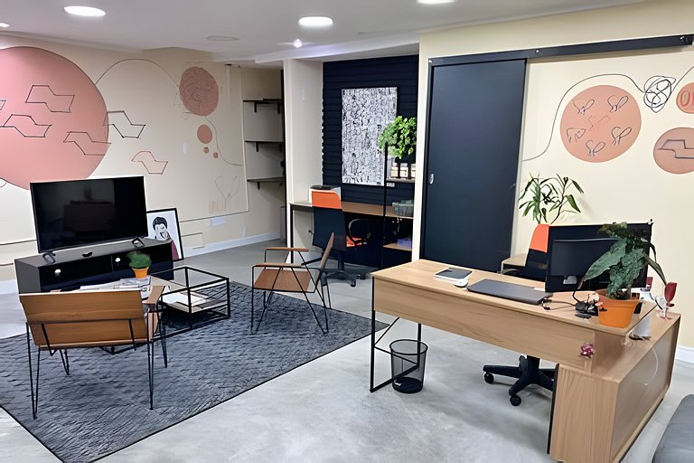 Loft com estilo industrial no Copan - Com ar