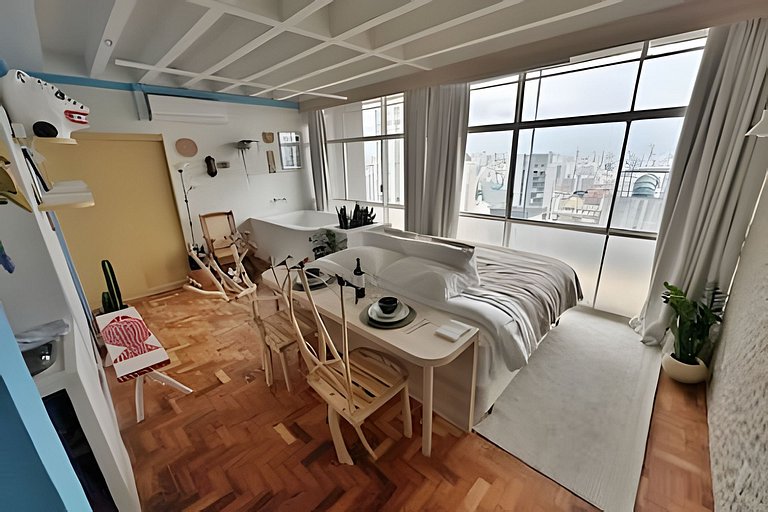 Margens. Por do sol no Copan