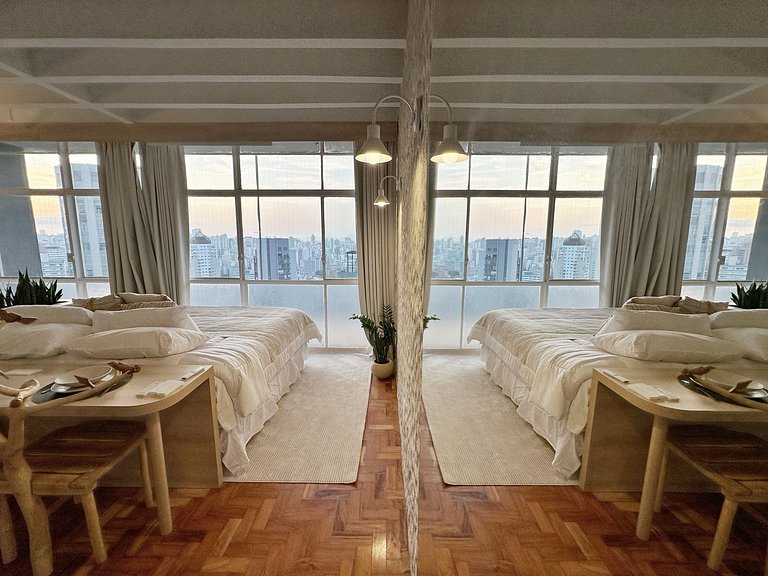 Margens. Por do sol no Copan