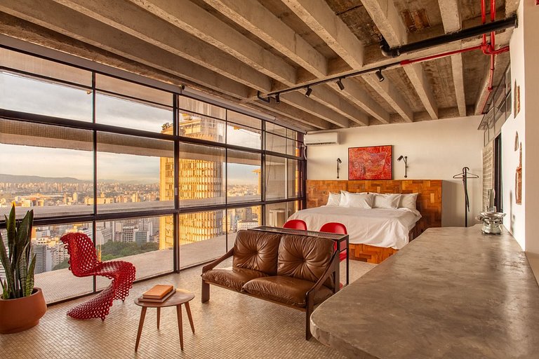 Copan nas alturas. Último andar. Ícone modernista