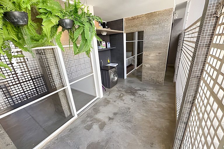 Espaçoso 2 dormitórios, estilo industrial no Copan