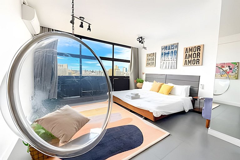 30° andar com vista pro vale e telão - No Edifício Mirante d