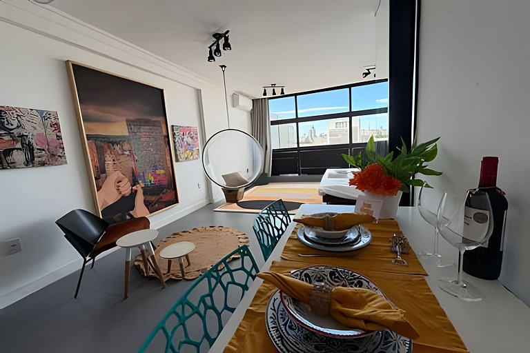 30° andar com vista pro vale e telão - No Edifício Mirante d