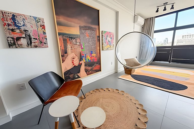 30° andar com vista pro vale e telão - No Edifício Mirante d