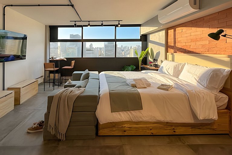 Loft industrial no Mirante do Vale - 28° andar