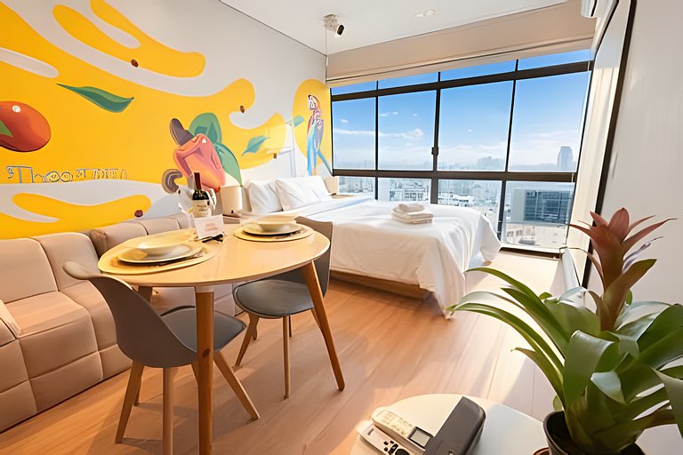 Caju no Copan | Charmoso Studio no 26° andar