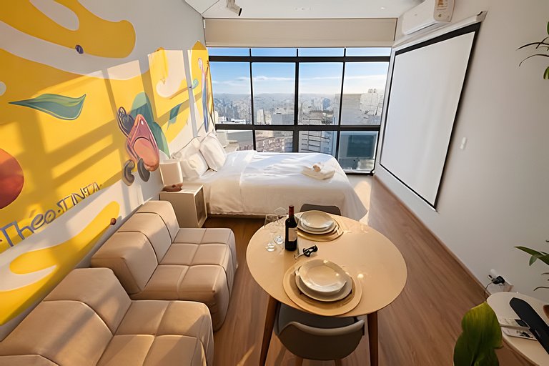 Caju no Copan | Charmoso Studio no 26° andar