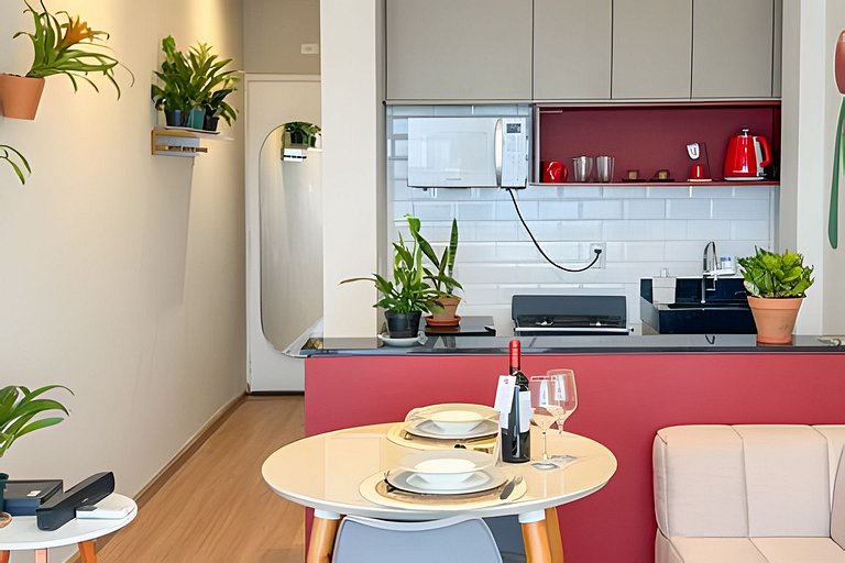 Caju no Copan | Charmoso Studio no 26° andar